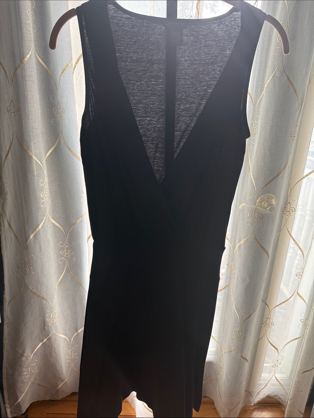Banana Republic Black Sleeveless V-Neck Dress